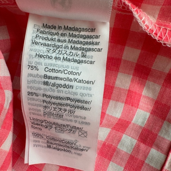 Crewcuts Tiered Ruffle Pink/Green Gingham Dress, Size 10 - Picture 7 of 7